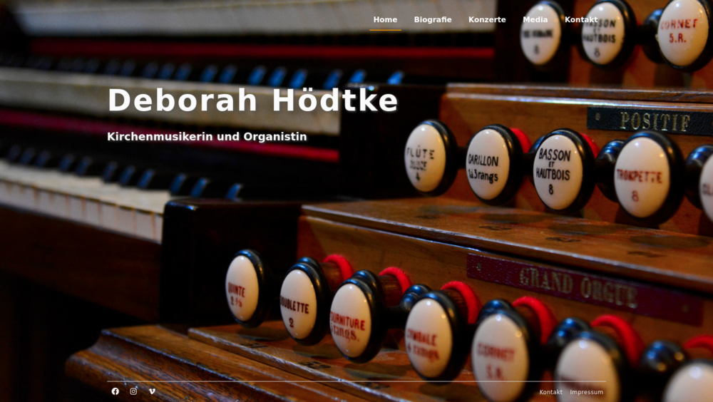 Screenshot of www.deborahhoedtke.de